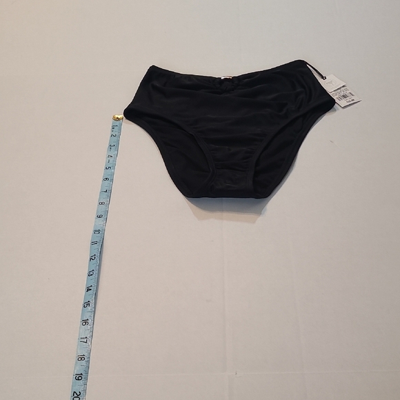 Shade & Shore Womens Black High-Waisted Bikini Bottom NWT Small High Leg - Picture 7 of 8